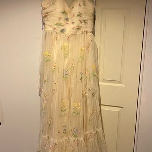 Formal gown. Tulle. Never worn. Size 16 champagne color